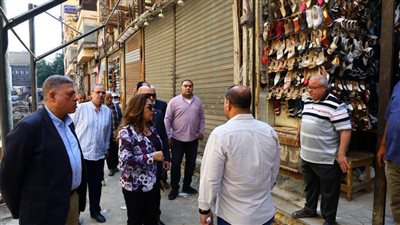 وزيرة التنمية المحلية تتفقد أعمال تنفيذ المرحلة الأولى من تطوير سوق العتبة بحي الموسكي