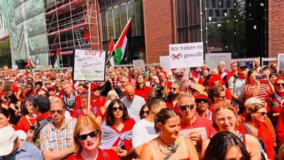 عشرات الآلاف يتظاهرون في بروكسل تضامنا مع فلسطين