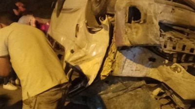 بالصور والأسماء.. إصابة 11 شخصًا بحادث تصادم وانقلاب مروع بالبحيرة 