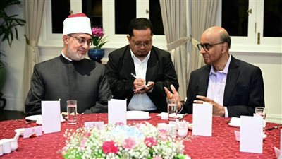 خلال لقائه مفتي الجمهورية.. الرئيس السنغافوري: نعتز بعلاقاتنا مع مصر ومؤسساتها الدينية العريقة