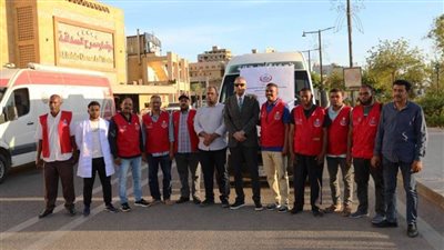 محافظ أسوان يعطى إشارة البدء لفعاليات الاحتفال باليوم العالمي للتبرع بالدم