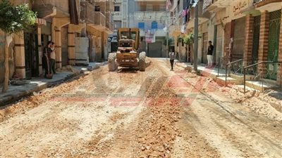 رصف شوارع كفر الشيخ ضمن خطة تحسين البنية التحتية وتيسير الحركة المرورية       