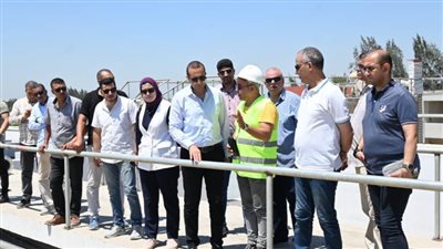 بالصور.. نائب محافظ البحيرة يتفقد مشروعات مياه الشرب والصرف الصحي بمركز بدر