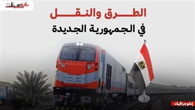 انفوجراف.. الطرق والنقل في الجمهورية الجديدة