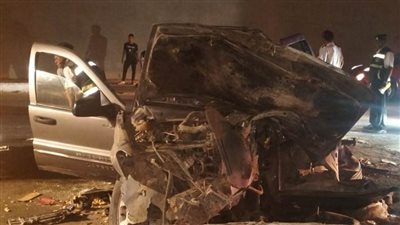 مصرع شخص فى حادث تصادم سيارة بمحطة الأتوبيس الترددي بقليوب 