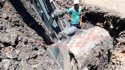 إصلاح خط مياه الشرب بقرية دمرو بسيدي سالم