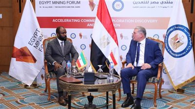 وزير  البترول يعقد مباحثات مع وزير المناجم والهيدروكربونات بدولة غينيا الاستوائية 