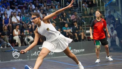 سهيلة حازم ونادين الحمامي وأدهم رشدي في نصف نهائي بطولة العالم للإسكواش 