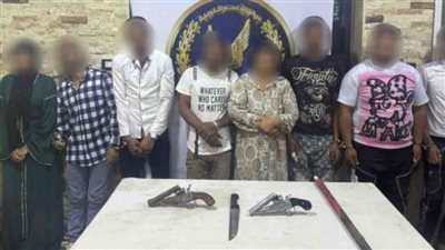 ضبط طرفى مشاجرة بالقاهرة بحيازتهم أسلحة نارية وبيضاء