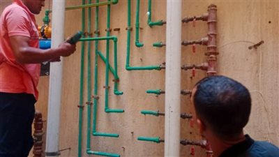 حملات لفصل وصلات المياه الخلسة وتحصيل المتأخرات