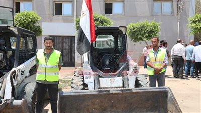 اصطفاف المعدات بمركز مطوبس للتأكد من جاهزيتها لمواجهة الطوارئ