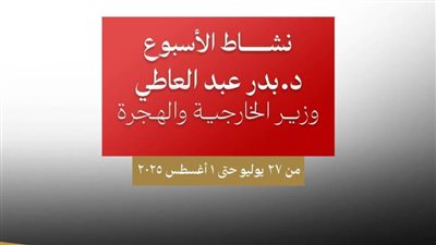 بالانفوجراف.. النشاط الأسبوعي للدكتور بدر عبدالعاطي في نيويورك وواشنطن