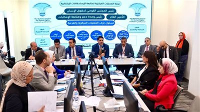 غرفة متابعة انتخابات الشيوخ بالقومي لحقوق الإنسان: المخالفات جميعها محدودة لا تأثر على سلامة العملية الانتخابية