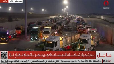 عاجل.. بالفيديو| انطلاق القافلة الـ14 من المساعدات المصرية إلى غزة