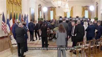 عاجل| ترامب يهمس لماكرون في الغرفة الشرقية بالبيت الأبيض.. ماذا قال؟