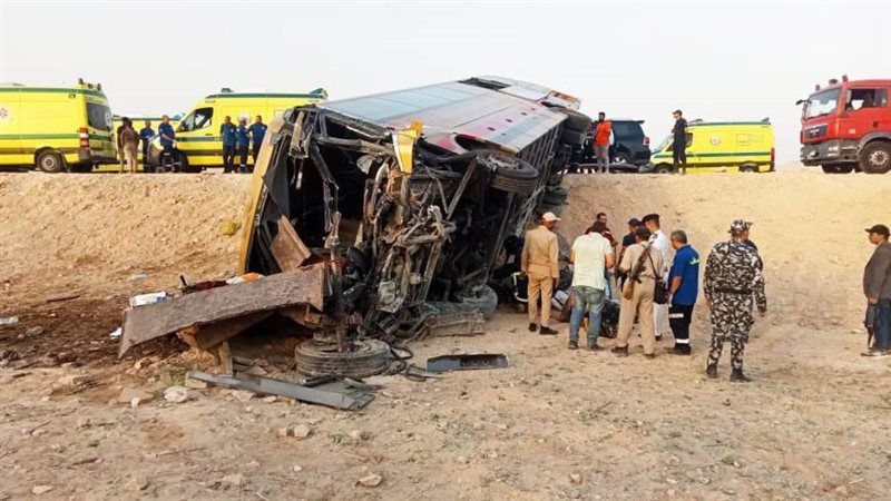 إنقلاب أتوبيس بأسيوط