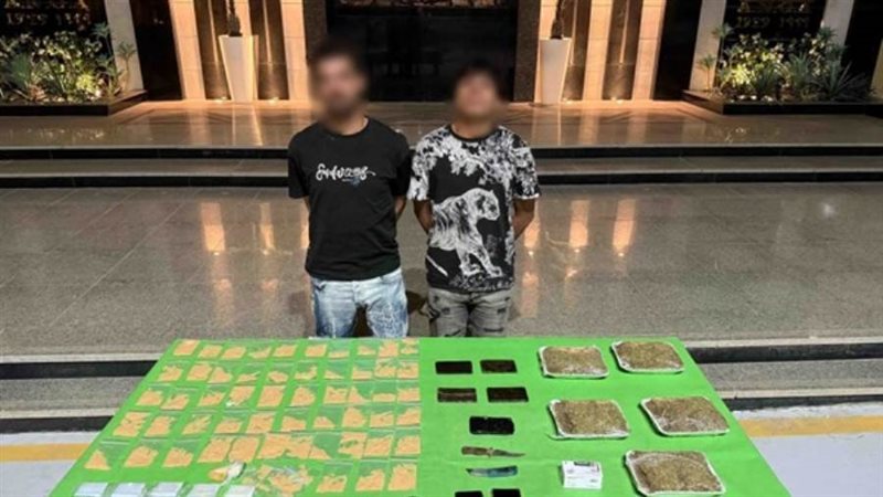 المتهمين والمضبوطات