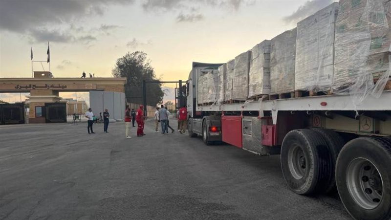 مساعدات مصرية لغزة