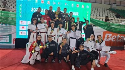 منتخب التايكوندو يتألق ويحصد 15 ميدالية وكأس أفضل لاعبة ببطولة أفريقيا للشباب