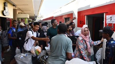 الهيئة القومية لسكك حديد مصر تطلق القطار السابع لعودة السودانيين لوطنهم