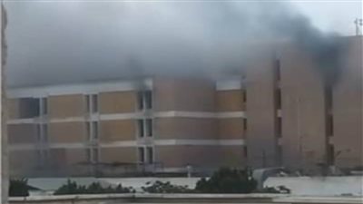 السيطرة علي حريق مستشفى الجامعة بالإسماعيلية وإصابة ٢٥ من العاملين 