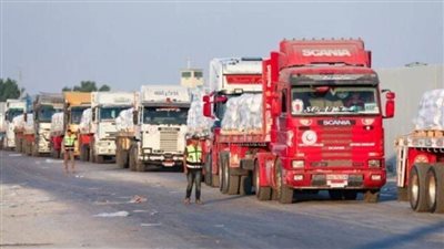 إدخال 143 شاحنة مساعدات ضمن القافلة الـ22 إلى غزة