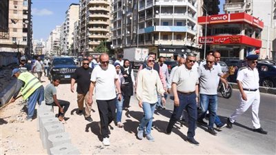 محافظ الإسكندرية يتابع مشروع توسعة طريق الحرية