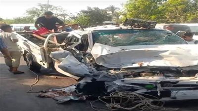 إصابة 9 أشخاص فى تصادم سيارتين بالفيوم