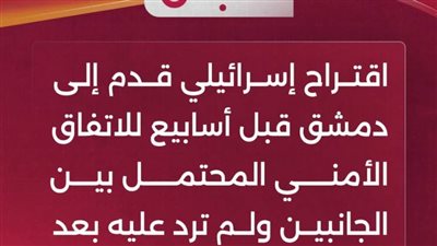 عاجل.. تفاصيل المقترح الإسرائيلي للاتفاق الأمني المحتمل مع سوريا