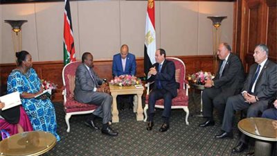 الرئيس السيسي يستقبل رئيس كينيا على هامش مشاركته بقمة الاتحاد الافريقي‎