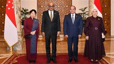 تفاصيل استقبال الرئيس السيسي لرئيس سنغافورة وزوجته في القاهرة لتعزيز التعاون الثنائي