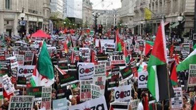 مظاهرة حاشدة وسط فيينا لدعم القضية الفلسطينية ورفض تهجير سكان غزة