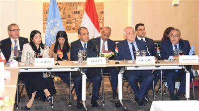 وزير الخارجية يستضيف اجتماعًا وزاريًا حول إعادة الإعمار في غزة ببعثة مصر لدى الأمم المتحدة