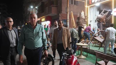 بالصور.. محافظ الغربية يراجع أعمال النظافة والتجميل ورفع الإشغالات بطنطا