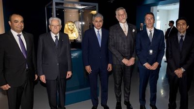 رئيس جمهورية ايطاليا يفتتح معرض كنوز الفراعنة
