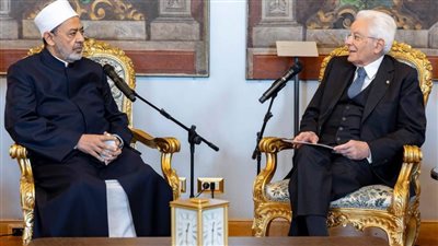 شيخ الأزهر للرئيس الإيطالي: ننتظر إعلان روما الاعتراف بدولة فلسطين