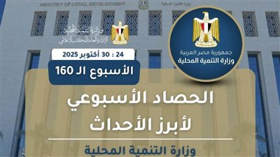 بالانفوجراف.. أبرز أنشطة وزارة التنمية المحلية خلال أسبوع