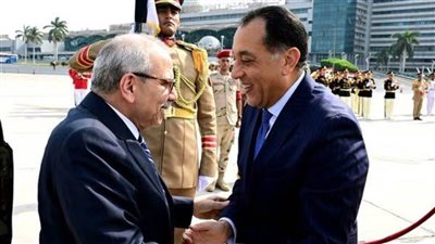 رئيس الوزراء يستقبل نظيره اللبناني بمطار القاهرة الدولي