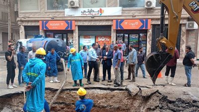بالصور.. رئيس مياه الغربية يتابع ميدانيًا إصلاح كسر مفاجئ بخط رئيسي بزفتى