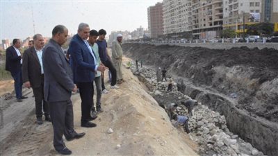 بالصور.. محافظ الغربية: أعمال مشروع كورنيش محور محلة منوف بلغت 66%