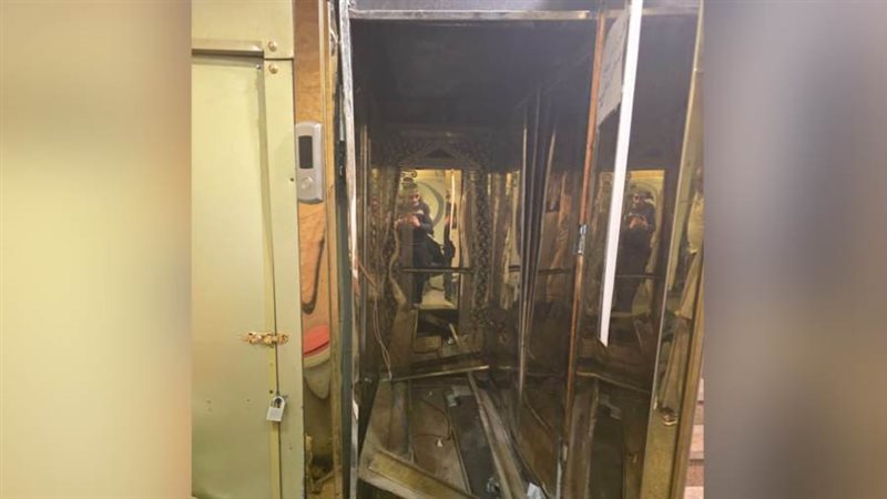 سقوط أسانسير بكوم