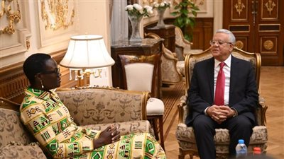 المستشار الدكتور حنفي جبالي يلتقي رئيسة الاتحاد البرلماني الدولي