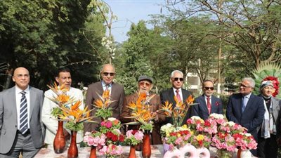 كدواني وفرحات يفتتحان معرض زهور الخريف ضمن احتفالات اليوبيل الذهبي لجامعة المنيا