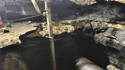 مياه الشرب بالجيزة: كسر مفاجئ بخط مياه قطر 1000 مم أمام مستشفى أم المصريين 