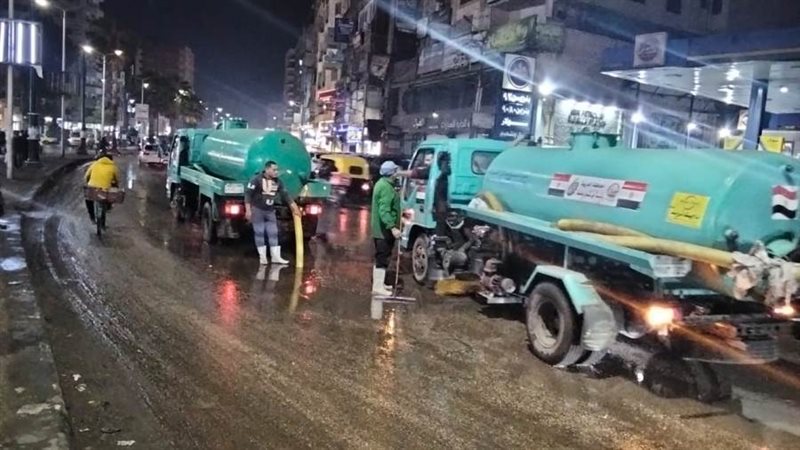 جانب من رفع مياه