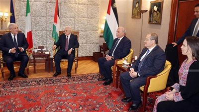 الرئيس الفلسطيني ووزير خارجية إيطاليا يبحثان مستجدات الأوضاع في غزة