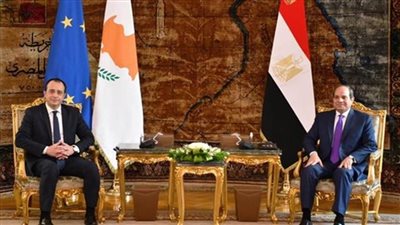 السيسي ونظيره القبرصي: إقامة الدولة الفلسطينية الضمانة الوحيدة للتوصل إلى السلام الدائم بالمنطقة