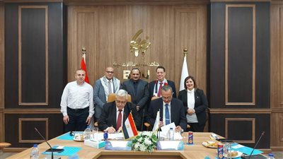 بروتوكول تعاون بين جامعتي بنها الأهلية والأزهر بغزة في فلسطين