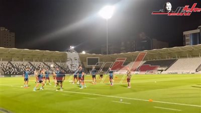 المران الأخير للزمالك قبل لقاء السوبر الأفريقي مع الأهلي