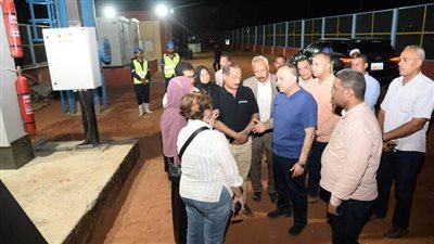 محافظ أسيوط يتفقد التشغيل التجريبي لمحطة رفع ومعالجة صرف صحي المسعودي بأبوتيج تمهيداً لدخولها الخدمة قريباً